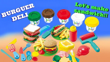 Burger Deli sandwich fun Play Doh playset toys