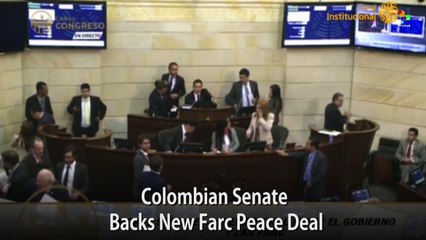 Colombian Senate Backs New Farc Peace Deal