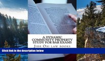 Online Jide Obi law books A Dynamic Community Property Study For Bar Exams: Includes reverse