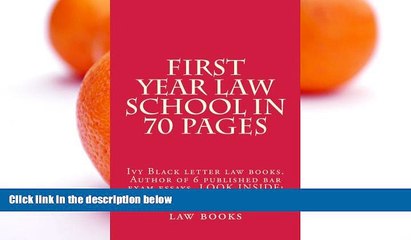 Download Video: Pre Order First Year Law School In 70 Pages: Ivy Black letter law books. Author of 6 published bar