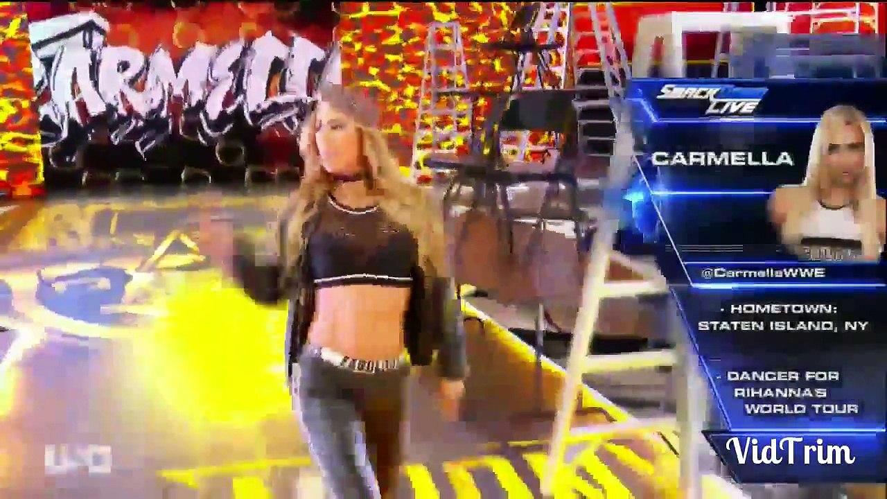 720p   WWE SmackDown Live 2016.11.29 Carmella Segment. Nikki Bella Attacks Carmella!