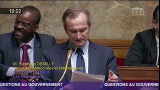 Question au Gouvernement de Stéphane Demilly sur le Canal Seine Nord (30/11/2016)