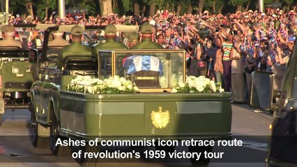 Tears in Cuba as Castro's ashes leave Havana