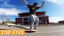 TOP FIVE: Longboarding, Wingsuit Flying & Downhill MTB | PEOPLE ARE AWESOME 2016