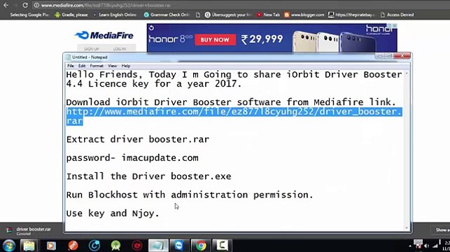 Driver booster 4 Serial Key 2017 [100% Working]