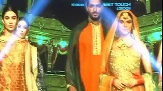 Chai wala Arshad Khan all smiles while walking the ramp at Bridal Couture Week