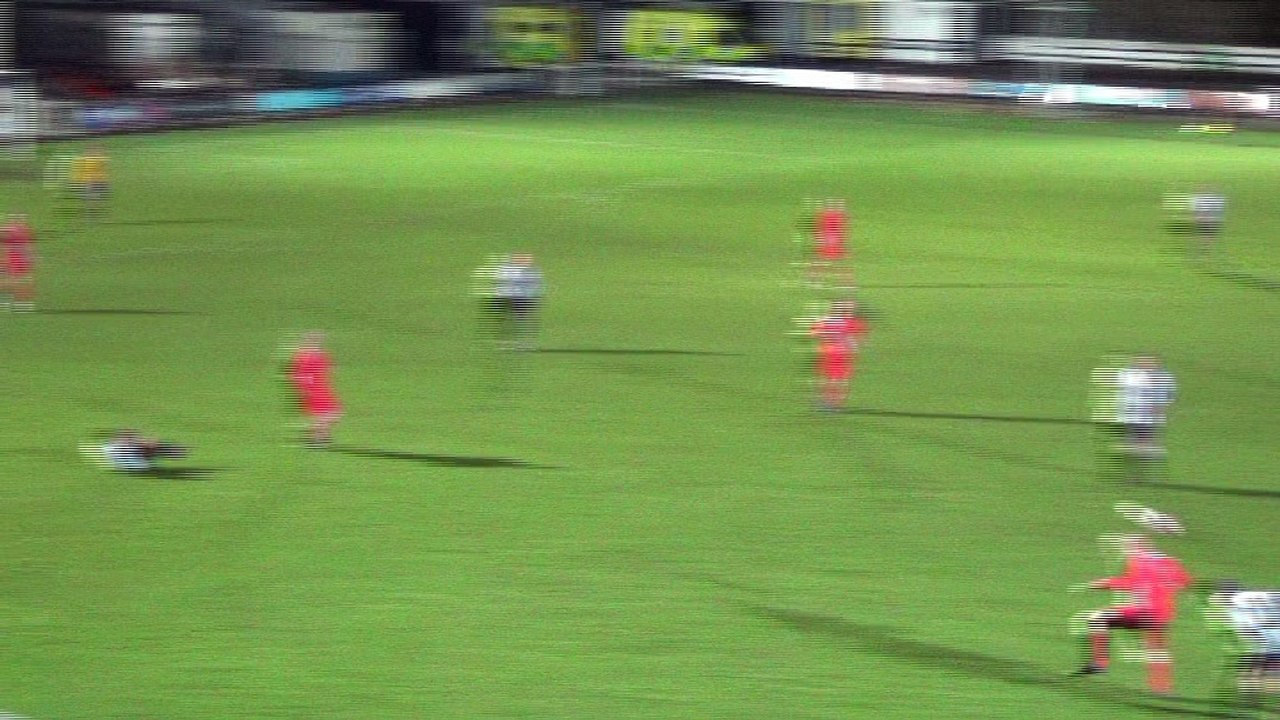 OUCH when Player gets hit in the balls in Charity Match