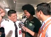 TV boliviana entrevistou jogadores e comissão técnica da Chapecoense antes da decolagem