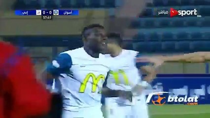الحكم يسجل هدف انبي في مرمى اسوان -  في الدوري الممتاز بتاريخ 2016-11-30