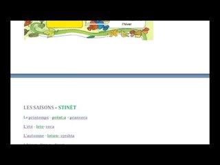 STINET DHE MUAJT E VITIT NE FRENGJISHT -  LES SAISONS ET LES MOIS DE L'ANNEE-  MESIMI 25