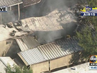Fire crews on scene of Phoenix mobile home fire