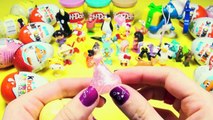 Play Doh Kinder Super Surprise Eggs Kinder huevo Dora Smurfs Hello Kitty Cars Disney by lababymusica