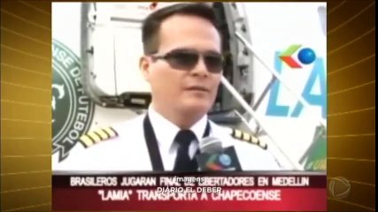 TV Boliviana entrevista dentro do avião antes da queda