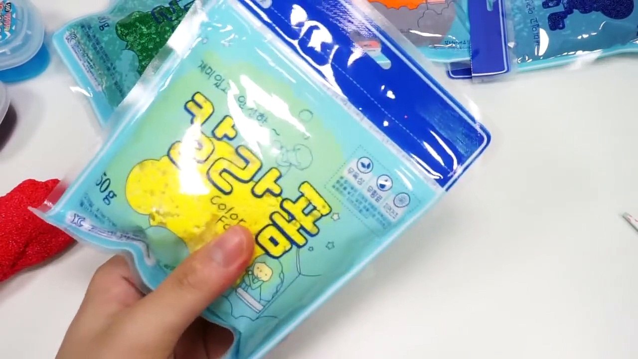 How To Make Colors Clay Slime Toy DIY Rainbow Foam Slime Learn Color