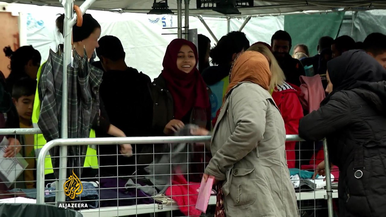 Residents of Greek island Chios protest against refugee influx