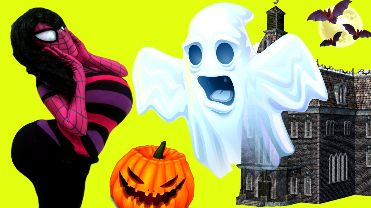 Superhero Superstars HAUNTED GHOST!_ - Spiderman vs Venom with Joker, Frozen Elsa, Batman