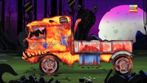 Street vehicles | Scary Vehicles | Learn Transports | Halloween videos for kids