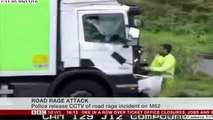 M62 British Road Rage Man smashes Window With Shovel