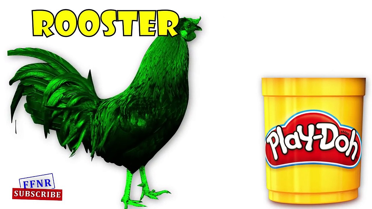 Play Doh Farm Animals Names Sounds for Kids | Cow Buffalo Hen Farms Animals Names For Children