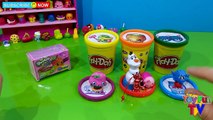Learn Colors Shopkins Season 4 Petkins Blind Pack Opening Play Doh Toy Surprises Colours