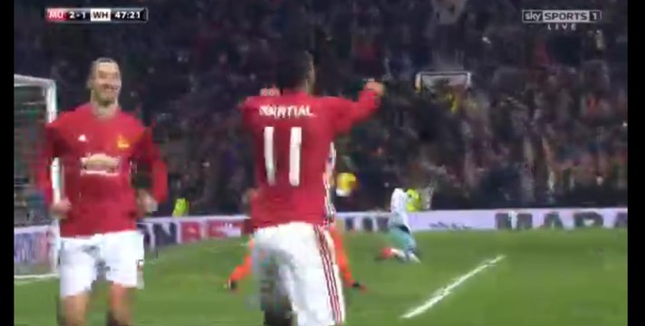 Anthony Martial Goal HD - Manchester United 2-1 West Ham United 30.11.2016 HD