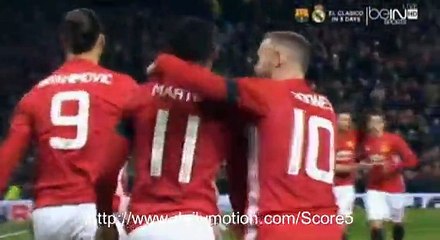 Anthony Martial Goal Manchester United 2 - 1 West Ham EFL Cup 30-11-2016