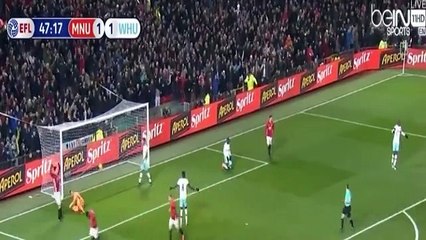 Martial Goal - Manchester United vs West Ham 2-1 - EFL Cup 30/11/2011