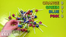 Learn Colors with Lollipops Chupa Chups Candy! Funny Colours Contest!