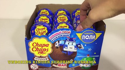 Открываем Сюрпризы Чупа Чупс Робокар Поли Unboxing Surprise Eggs New Chupa Chups Robocar Poli