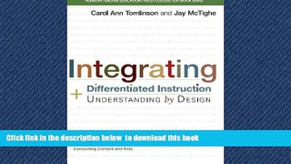 Pre Order Integrating Differentiated Instruction and Understanding by Design: Connecting Content