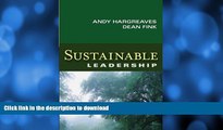 liberty books  Sustainable Leadership (Jossey-Bass Leadership Library in Education) online for ipad