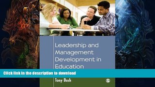 Best book  Leadership and Management Development in Education (Education Leadership for Social