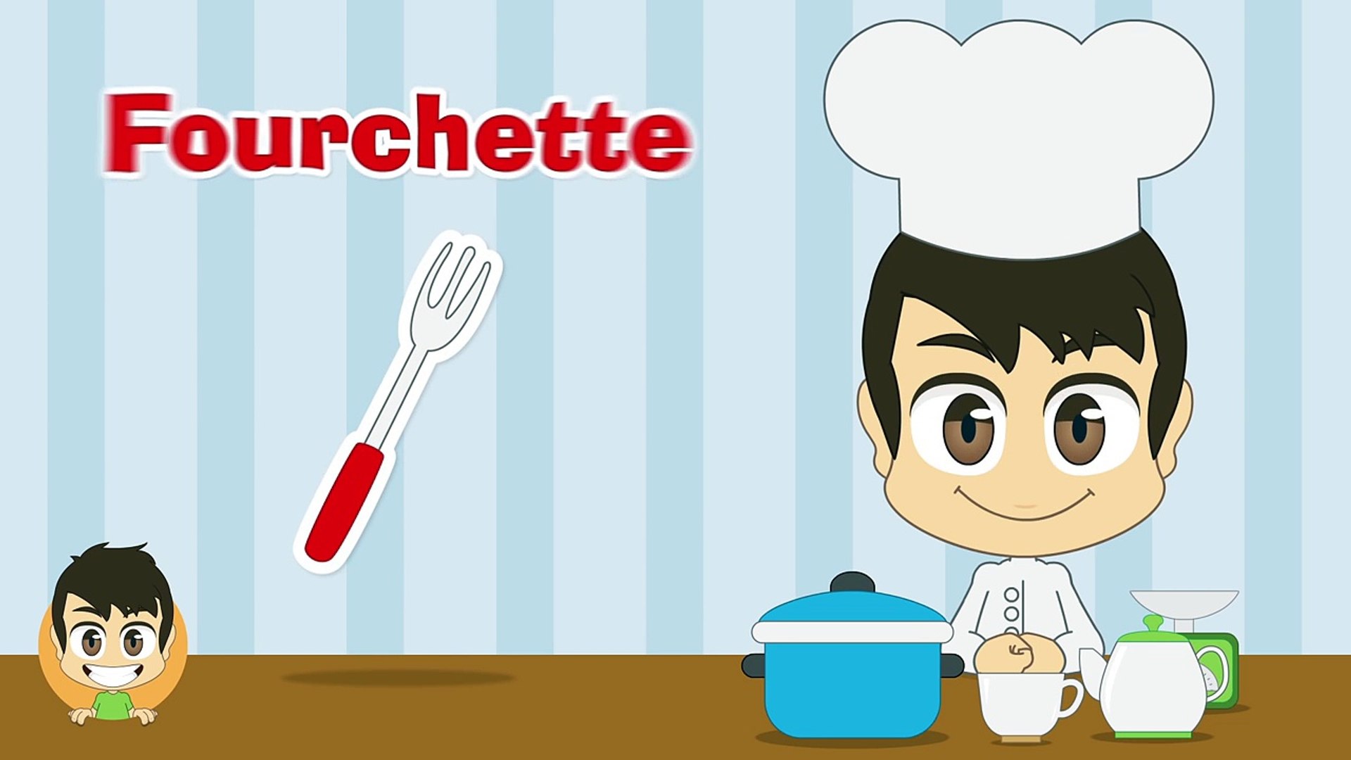 ⁣Learn ِKitchen Tools in French for Kids - تعليم أدوات المطبخ باللغة الفرنسية للاطفال