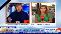 Cubanos exiliados en Miami exigen con protestas “libertad y democracia” para La Habana