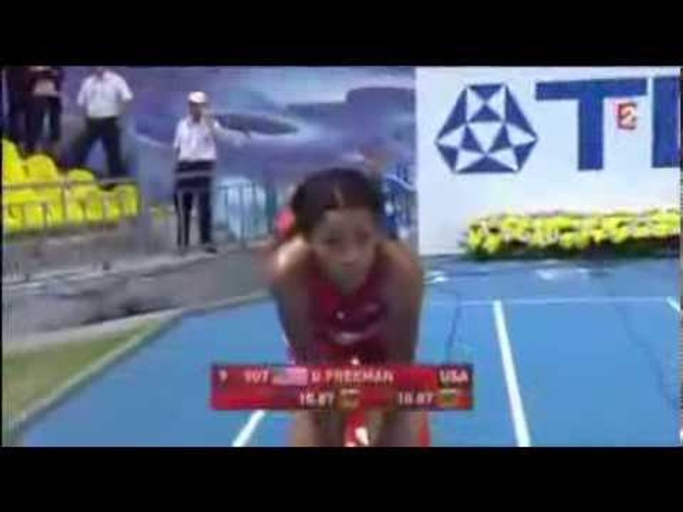 Interview flash : Murielle Ahouré juste après son exploit au 100 féminin à Moscou