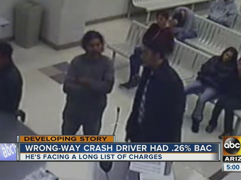Wrong-way driver had a .26% blood alcohol level