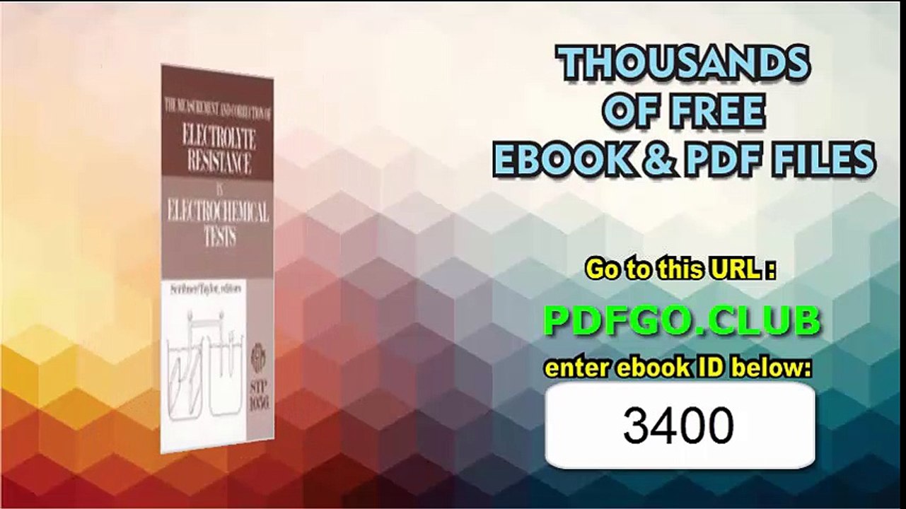 The Measurement and Correction of Electrolyte Resistance in Electrochemical Tests