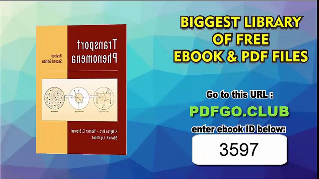 Transport Phenomena, Revised 2nd Edition 2nd Edition