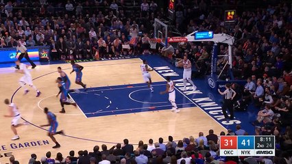 Kristaps Porzingis One-Handed Alley-Oop Dunk | Thunder vs Knicks | Nov 28, 2016 | 2016-17 NBA Season