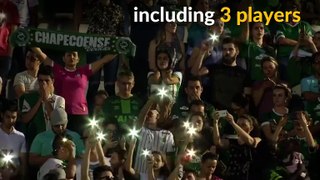 Chapecoense soccer team fans hold a vigil at the club's stadium