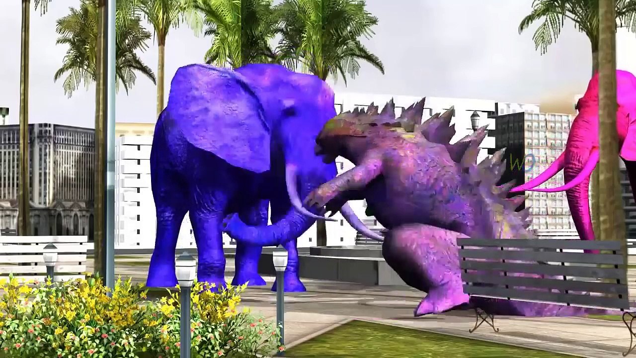 Colors Dinosaurs McQueen Cars Dance Videos For Children | Bear Dinosaur Dancing 3D Short Movie