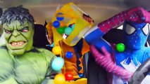 Superheroes Dancing in a Car: HULK, USA Spiderman & Wolverine - Spiderman in Real Life Fun Movie