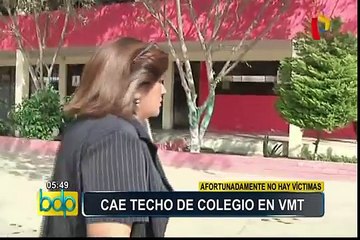 VMT: cae techo de colegio debido a antigüedad de estructura