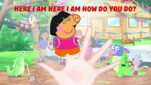 Peppa Pig Dora the Explorer Costumes Party Finger Family | Nursery Rhymes Lyrics
