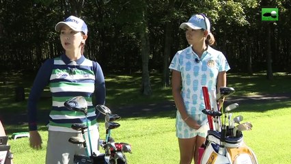 古閑美保v木戸愛 苫小牧ゴルフリゾート72エミナゴルフクラブ 南2番ホール3番ホール