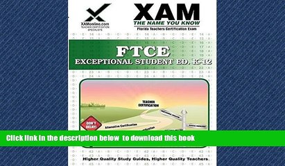 Pre Order FTCE Exceptional Student Education K-12 Sharon Wynne Full Ebook