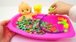 Learn Colors Baby Doll Bath Time with Chocolate Candy, Baby Doll Bathing