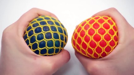 DIY How To Make Kinetic Sand Colors Balls Modeling and Colors Stress Balloons Slime Ball Play