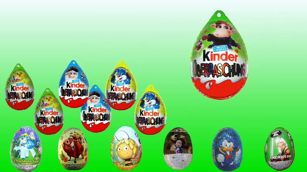 35 Киндер сюрпризов Маша и Медведь Микки Маус Дональд Дак Kinder Surprise eggs Kinder Sorpresa