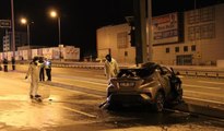 Avcılar'da feci kaza... Otomobil alev alev yandı: 2 ölü